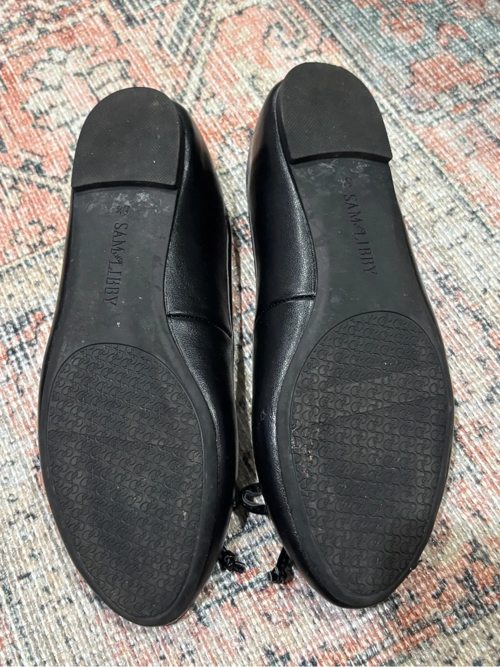 Sam & Libby Black Bow Detail Ballet Flats